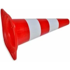 Cône De Signalisation Réfléchissant 10 Pcs 50 Cm Rouge Et Blanc VidaXL -Promos Matériel Boutique 2347120 4