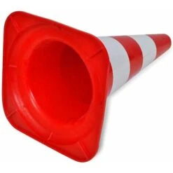 Cône De Signalisation Réfléchissant 10 Pcs 50 Cm Rouge Et Blanc VidaXL -Promos Matériel Boutique 2347120 5