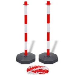Ensemble De Poteaux De Balisage à Chaîne 10 M Plastique VidaXL