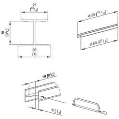 Profil En H Pour Porte 19 Mm - L : 1800 Mm - Argent -Promos Matériel Boutique 2370401 4
