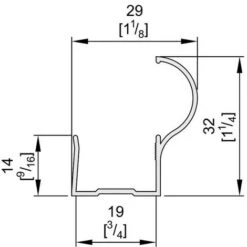 Profil Poignée Pour Porte 19 Mm - L : 2700 Mm - Argent -Promos Matériel Boutique 2370402 4