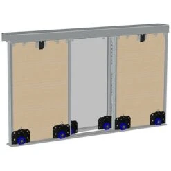 Kit SLID'UP 280 Aluminium Anodisé Argent Pour 3 Portes De Placard Coulissantes 18 Mm - Rail 3 M - 50 Kg -Promos Matériel Boutique 23743316 5