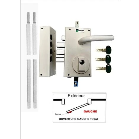 Serrure 3 Points MOTTURA 468 K Blanche Remplact. Serr.Fichet 787. Gauche 1 Serrure 3 Points MOTTURA 468 K Blanche Remplact. Serr.Fichet 787. Gauche
