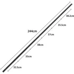 Yaheetech 8ft/244 Cm Kit De Rail De Porte Coulissante Système De Porte Suspendue Pour Garage Cuisine Chambre -Promos Matériel Boutique 24026245 5