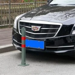 Melko Borne De Stationnement Barrière De Stationnement Pliable Borne De Stationnement 65CM Borne Pliante Borne Gris Rouge Barrière De Stationnement -Promos Matériel Boutique 24034027 4