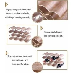 UNHO Casier à Bouteilles Empilable Range Bouteilles Vin En Bambou Porte Bouteilles Pour Maison Cuisine Bar -Promos Matériel Boutique 24075351 4