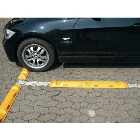 Bordure L1170xl150xH50mm Polypropylène Jaune Avec Bandes Réfléchissantes Rouges 3 Bordure L1170xl150xH50mm Polypropylène Jaune Avec Bandes Réfléchissantes Rouges – Image 3