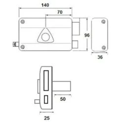 Serrure Verrou Applique Horizontale à Tirage -Promos Matériel Boutique 2515798 4