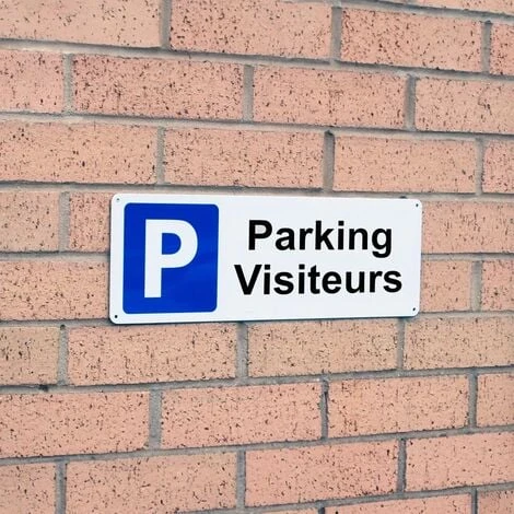 Large Panneau Extérieur 'Parking Visiteurs' - PVC Résistant (42 X 14 Cm) 1 Large Panneau Extérieur 'Parking Visiteurs' - PVC Résistant (42 X 14 Cm)