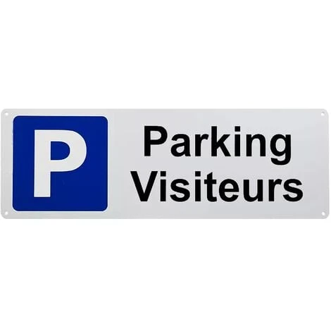 Large Panneau Extérieur 'Parking Visiteurs' - PVC Résistant (42 X 14 Cm) 2 Large Panneau Extérieur 'Parking Visiteurs' - PVC Résistant (42 X 14 Cm) – Image 2