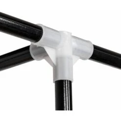 Organisateur De Rangement à Double Tige Pour Garde-robe En Tissu Non Tissé De 69 " - Noir -Promos Matériel Boutique 26937328 5