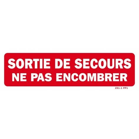 Panneau Sortie De Secours Ne Pas Encombrer 300 X 100 Mm 1 Panneau Sortie De Secours Ne Pas Encombrer 300 X 100 Mm