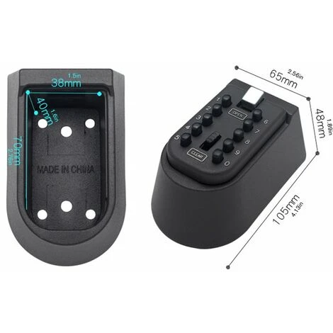 Boîte De Serrure De Stockage De Clé Extérieure Fixée Au Mur 10 Chiffres Combinaison De Bouton-poussoir Mot De Passe Clé Coffre-fort Code Réarmable Porte-clés 2 Boîte De Serrure De Stockage De Clé Extérieure Fixée Au Mur 10 Chiffres Combinaison De Bouton-poussoir Mot De Passe Clé Coffre-fort Code Réarmable Porte-clés – Image 2