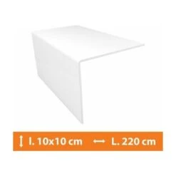Cornière PVC Blanc - 10 X 10 Cm - L.220 Cm