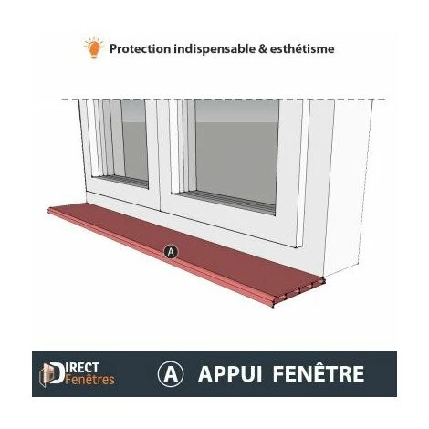 Appui Fenêtre PVC Gris - L.126 X L.10,5cm 2 Appui Fenêtre PVC Gris - L.126 X L.10,5cm – Image 2