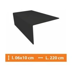 Cornière PVC Gris - 6 X 10 Cm - L.220cm
