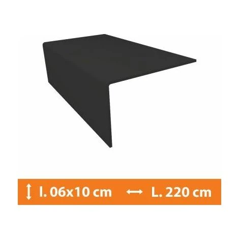 Cornière PVC Gris - 6 X 10 Cm - L.220cm 1 Cornière PVC Gris - 6 X 10 Cm - L.220cm