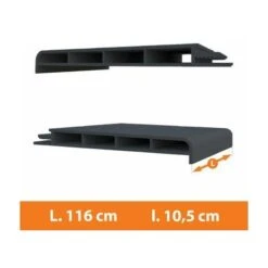 Appui Fenêtre PVC Gris - L.116 X L.10,5cm