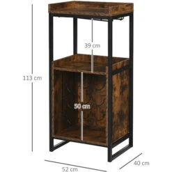 HOMCOM Casier à Vin Design Industriel étagère à Bouteilles 9 Bouteilles Support Verres à Vin Intégré Métal Noir Aspect Vieux Bois Veinage 7 HOMCOM Casier à Vin Design Industriel étagère à Bouteilles 9 Bouteilles Support Verres à Vin Intégré Métal Noir Aspect Vieux Bois Veinage -Promos Matériel Boutique 28400865 3