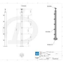 Poteau Pour Kit Garde-Corps INOX DESIGN 100 -Promos Matériel Boutique 28590669 3