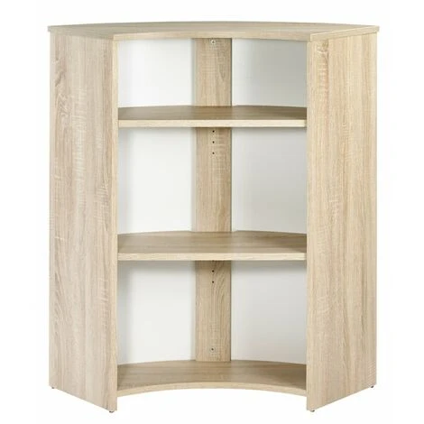 Meuble-Comptoir Bar 96 Cm Chêne 3 Niches - Coloris: Blanc 2 Meuble-Comptoir Bar 96 Cm Chêne 3 Niches - Coloris: Blanc – Image 2