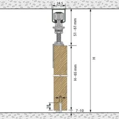 Système Coulissant SLID'UP 1200 Pour 1 Porte Extérieure - Rail 1,95 M Acier Galvanisé - 40 Kg -Promos Matériel Boutique 2867412 5