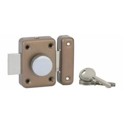 THIRARD - Verrou à Bouton VSPM Pour Porte Intérieure, Cylindre 35, Bronze, 3 Clés