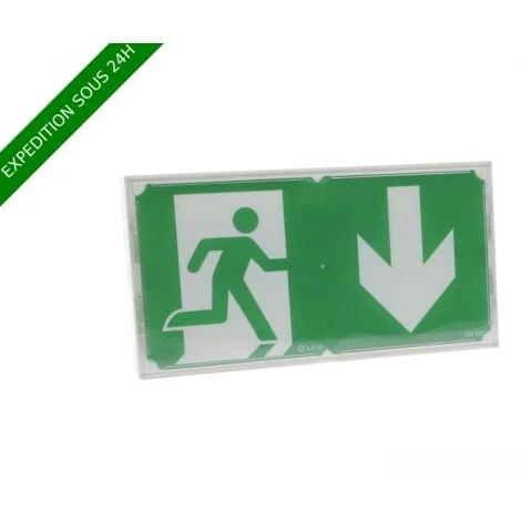 BAES D'évacuation Uraone IP42 IK07 SATI Flux 45lm 1h Consommation 0,8W Avec Fonction Visibilité+ 1 BAES D'évacuation Uraone IP42 IK07 SATI Flux 45lm 1h Consommation 0,8W Avec Fonction Visibilité+