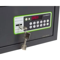 ARREGUI Supra Coffre-fort à Code Et à Clé Facile D'utilisation, Coffre-fort Double Sécurité Verrouillage électronique Avec Combinaison Et Clé, Taille S : 20 X 31 X 20 Cm, 8 L (ref : 240010) -Promos Matériel Boutique 29414592 3
