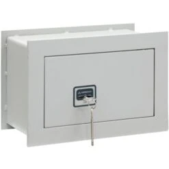 ARREGUI Ideal 5 271311 Coffre-fort à Emmurer, 5mm, Ouverture à Clé, Petit 20 X 30 X 15 Cm, 5 L Gris Clair -Promos Matériel Boutique 29414621 3