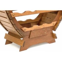 DanDiBo Casier à Vin Tonneau à Vin Pour 24 Bouteilles Brun Décapé Bar Porte-Bouteilles Tonneau Porte-Bouteilles -Promos Matériel Boutique 29415100 4