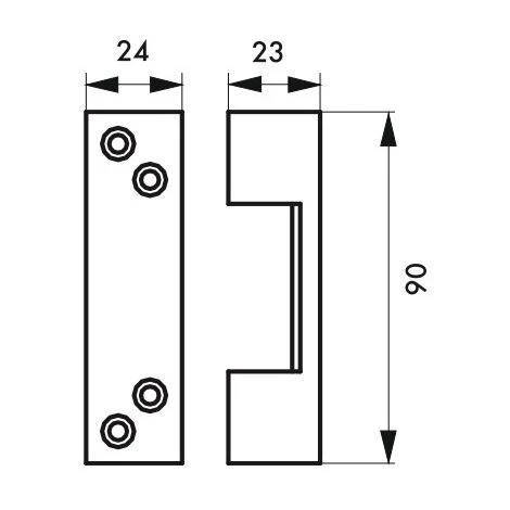 THIRARD - Gâche Pour Huisserie Métallique, Acier, Epoxy Beige 2 THIRARD - Gâche Pour Huisserie Métallique, Acier, Epoxy Beige – Image 2