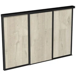 Kit SLID'UP 280 Aluminium Anodisé Noir Pour 3 Portes De Placard Coulissantes 18 Mm - Rail 3 M - 50 Kg -Promos Matériel Boutique 29763790 4