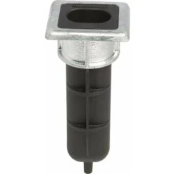 Locinox EGS Butée De Sol Pour Barre De Barre VSF, 70 X 65 X 6 Mm, Hauteur 166,5 Mm, Noir Galvanisé, 65 X 70 X 166,5 Mm