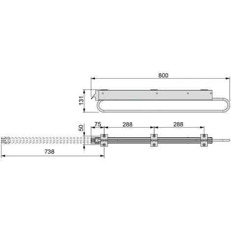 Emuca - Porte-vêtements Extractible Pour Armoire Grande Profondeur Self 800 Mm, Acier Et Plastique, Gris Métallisé 2 Emuca - Porte-vêtements Extractible Pour Armoire Grande Profondeur Self 800 Mm, Acier Et Plastique, Gris Métallisé – Image 2