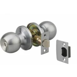 THIRARD - Serrure Horizontale Tubulaire En Applique à Condamnation Pour Salle De Bain Et Toilette, Axe Réglable, Chromé