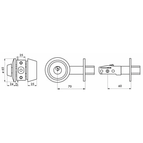 THIRARD - Serrure Horizontale Tubulaire En Applique à Bouton Pour Porte D'entrée, Axe Réglable, Doré, 3 Clés 3 THIRARD - Serrure Horizontale Tubulaire En Applique à Bouton Pour Porte D'entrée, Axe Réglable, Doré, 3 Clés – Image 3