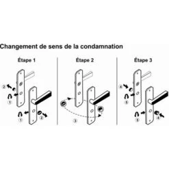 ARCADE 2 Poignées De Porte En Aluminium à Condamnation Pour Intérieure - Garantie 2 Ans -Promos Matériel Boutique 30523691 3