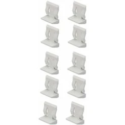 10x Taquet étagère Blanc Tablette Verre Meuble Support Plastique Fixation