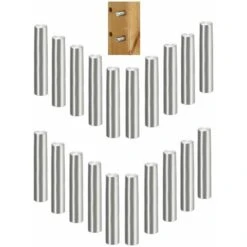 20x Taquet étagère Universel Acier Tenon 5mm X 24mm Tige Support Meuble Placard Armoire