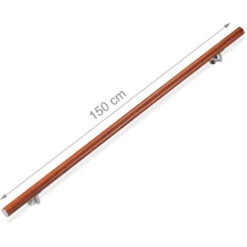 Relaxdays Rampe D’escalier, 150 Cm, Main Courante Escalier, Aluminium, Aspect Chêne Intérieur Extérieur, Ø 42mm, Brun 8 Relaxdays Rampe D’escalier, 150 Cm, Main Courante Escalier, Aluminium, Aspect Chêne Intérieur Extérieur, Ø 42mm, Brun -Promos Matériel Boutique 31795694 4