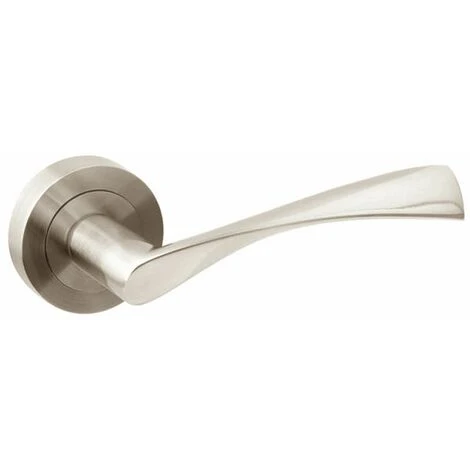 Emuca Poignées Twist De Porte Intérieur, Avec Rosace D.50 Mm, Aluminium, Nickel Satiné, 1 Set. 1 Emuca Poignées Twist De Porte Intérieur, Avec Rosace D.50 Mm, Aluminium, Nickel Satiné, 1 Set.