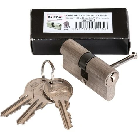 Cylindre Chantier KLOSE Besser Alu-Laiton S'entrouvrant 30x10mm 1 Cylindre Chantier KLOSE Besser Alu-Laiton S'entrouvrant 30x10mm