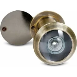 Judas Pour Porte D'entrée Aspect Ancien Pour Un Montage Dans Des Vantaux De Porte De 35-55 Mm, Grand Angle De 200° Avec Cache De Surveillance -Promos Matériel Boutique 32751641 3