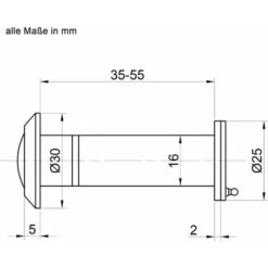 Judas Pour Porte D'entrée Aspect Ancien Pour Un Montage Dans Des Vantaux De Porte De 35-55 Mm, Grand Angle De 200° Avec Cache De Surveillance -Promos Matériel Boutique 32751641 4