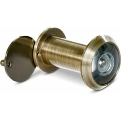 Judas Pour Porte D'entrée Aspect Ancien Pour Un Montage Dans Des Vantaux De Porte De 35-55 Mm, Grand Angle De 200° Avec Cache De Surveillance -Promos Matériel Boutique 32751641 5