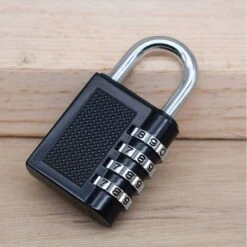 AIDUCHO 2PCS Serrures à Combinaison Cadenas Extérieur Pour L'école Locker Boîte Outils Pad Lock Petit Combo Digit Sports Gate Réinitialisable Code 4 Chiffres Casier Exterieur Serrure Clé (Noir) -Promos Matériel Boutique 32752450 5
