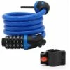 AIDUCHO Antivol Velo,Cadenas De Velos Long 120cm X 12mm,Câble Antivol Pour Vélo Scooter Motos Portail Vélo Avec 5 Chiffres Intelligente Code Et Vélo Poussette,Verrouillage à Vélo Antivol - Bleu