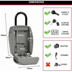 Master Lock Boite à Clés MASTERLOCK Avec Anse - Sécurité Renforcée - 5414D 8 Master Lock Boite à Clés MASTERLOCK Avec Anse - Sécurité Renforcée - 5414D -Promos Matériel Boutique 33534703 4