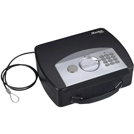 Master Lock Coffre-fort à Combinaison électronique MASTERLOCK Portable Et Compact - P008EML 1 Master Lock Coffre-fort à Combinaison électronique MASTERLOCK Portable Et Compact - P008EML